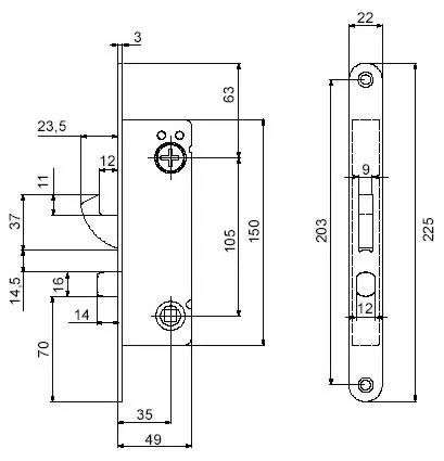 корпус замка 410, аблой, abloy