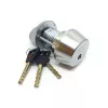 CY 013 U  satin chrome/ цилиндр ключ+поворотная кнопка (закаленная сталь)   : купить в Москве