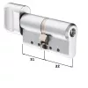 CY 333 T  chrome / цилиндр ключ+поворотная кнопка (закаленная сталь)   : купить в Москве