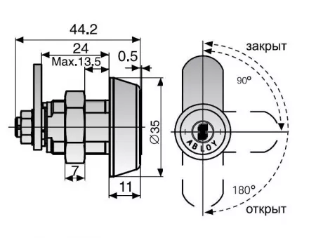 CL 110 N  / замок мебельный   : купить в Москве