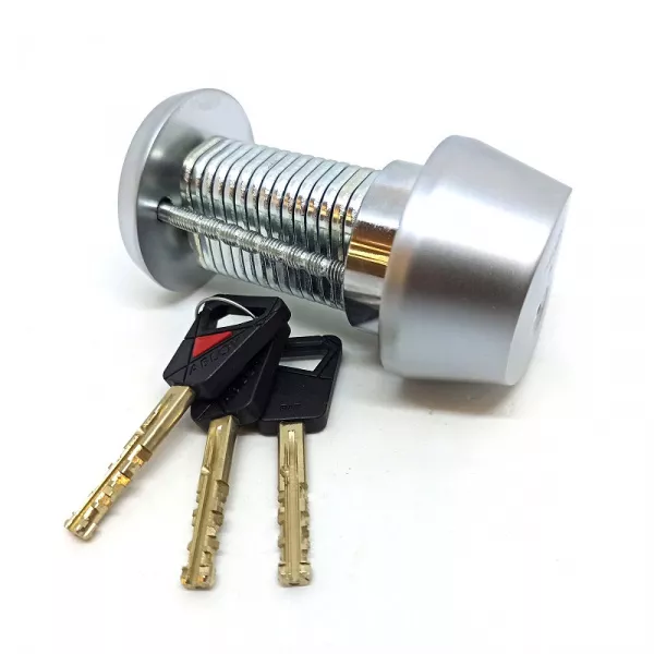 CY 037 U  satin chrome/ цилиндр односторонний   : купить в Москве