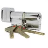 CY 333 T  chrome / цилиндр ключ+поворотная кнопка (закаленная сталь)   : купить в Москве