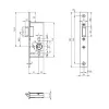 Assa Abloy N1502/35 корпус врезной защелки: купить в Москве