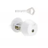 CY 001 C  white/ цилиндр ключ+поворотная кнопка   : купить в Москве