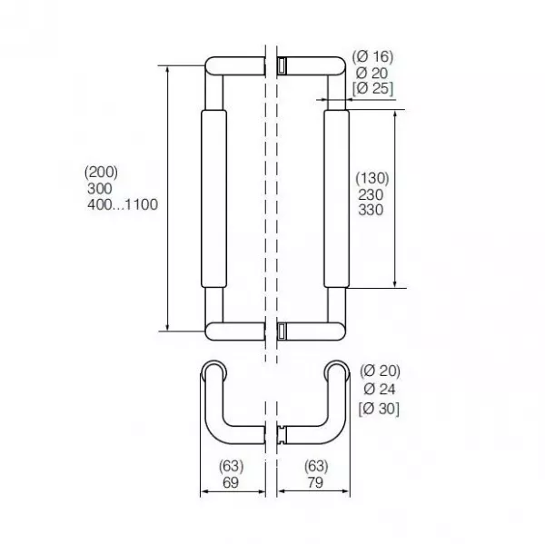 220-24/400  MS/CR/ ручка дверная   : купить в Москве