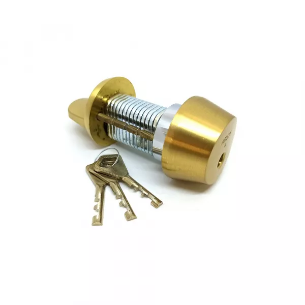 CY 001 C  satin brass/ цилиндр ключ+поворотная кнопка   : купить в Москве