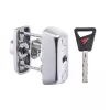 CY 066 U  satin chrome/ цилиндр ключ+поворотная кнопка (профильные двери)   : купить в Москве