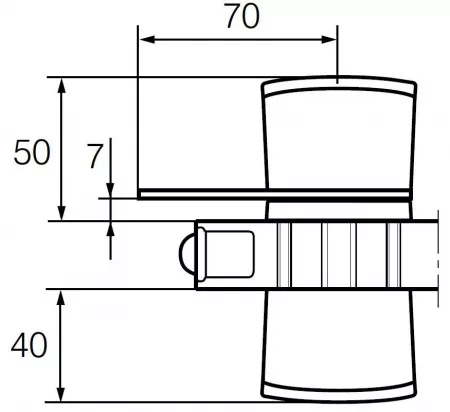DF1000 40mm   / Дверная задвижка   : купить в Москве