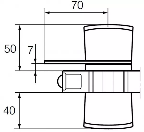 DF1000 40mm   / Дверная задвижка   : купить в Москве