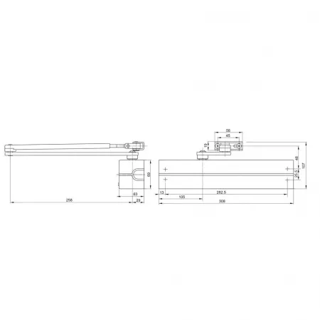 Assa Abloy DC 347 (DC247)/320500  SS/ доводчик для внутр и наружн дверей с весом до 160: купить в Москве