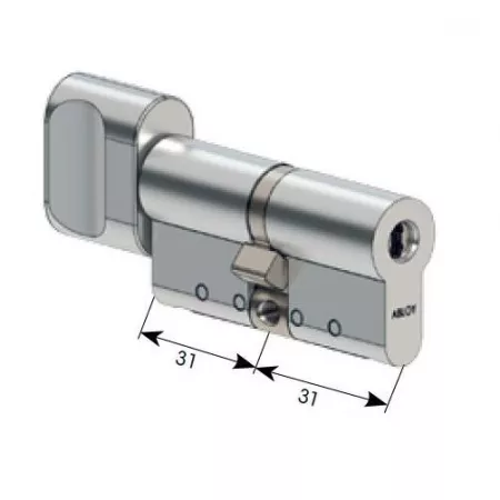 CY 323 N  satin chrome/ цилиндр ключ+поворотная кнопка   : купить в Москве