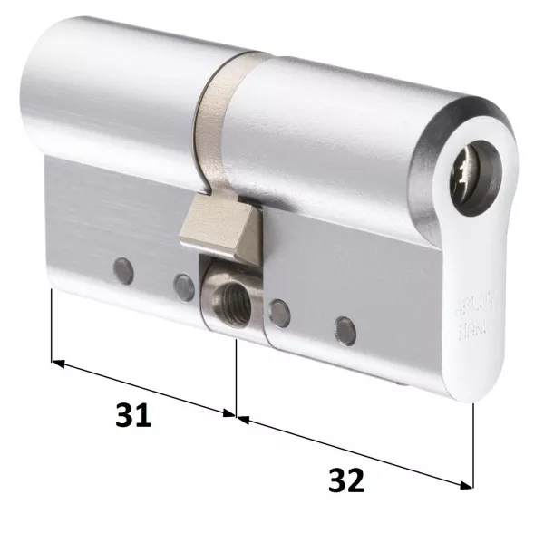 CY 332 T  chrome / цилиндр ключ+ключ (закаленная сталь)   : купить в Москве