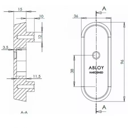 CH 102  chrome / защитная скобянка DIN 15mm   : купить в Москве