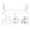 ABLOY PBE011 PZ+BL NiHa  / нажимная штанга для сплошных дверей   : купить в Москве