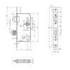 Assa Abloy N1050/55/20 / корпус врезного замка: купить в Москве